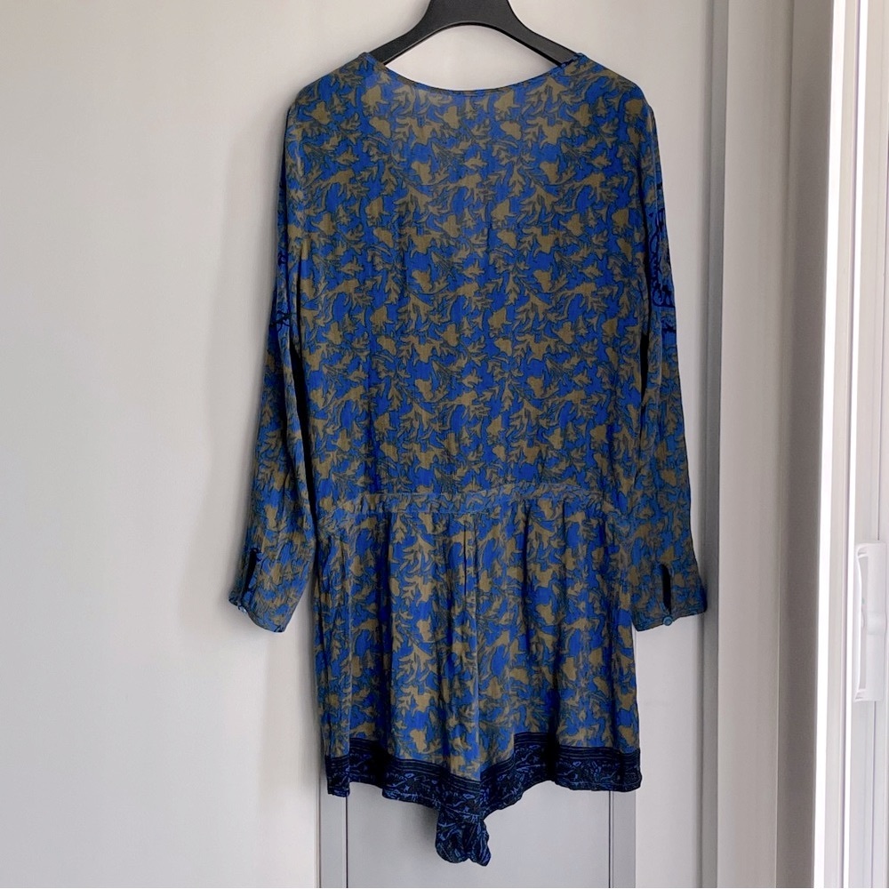 FREE PEOPLE Resort Romper - Blue and Green Patterned - Picture 10 of 15